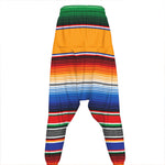 Ethnic Serape Blanket Stripe Print Hammer Pants