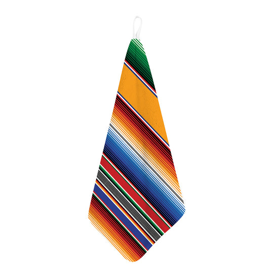 Ethnic Serape Blanket Stripe Print Hand Towel