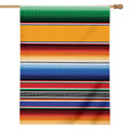 Ethnic Serape Blanket Stripe Print House Flag