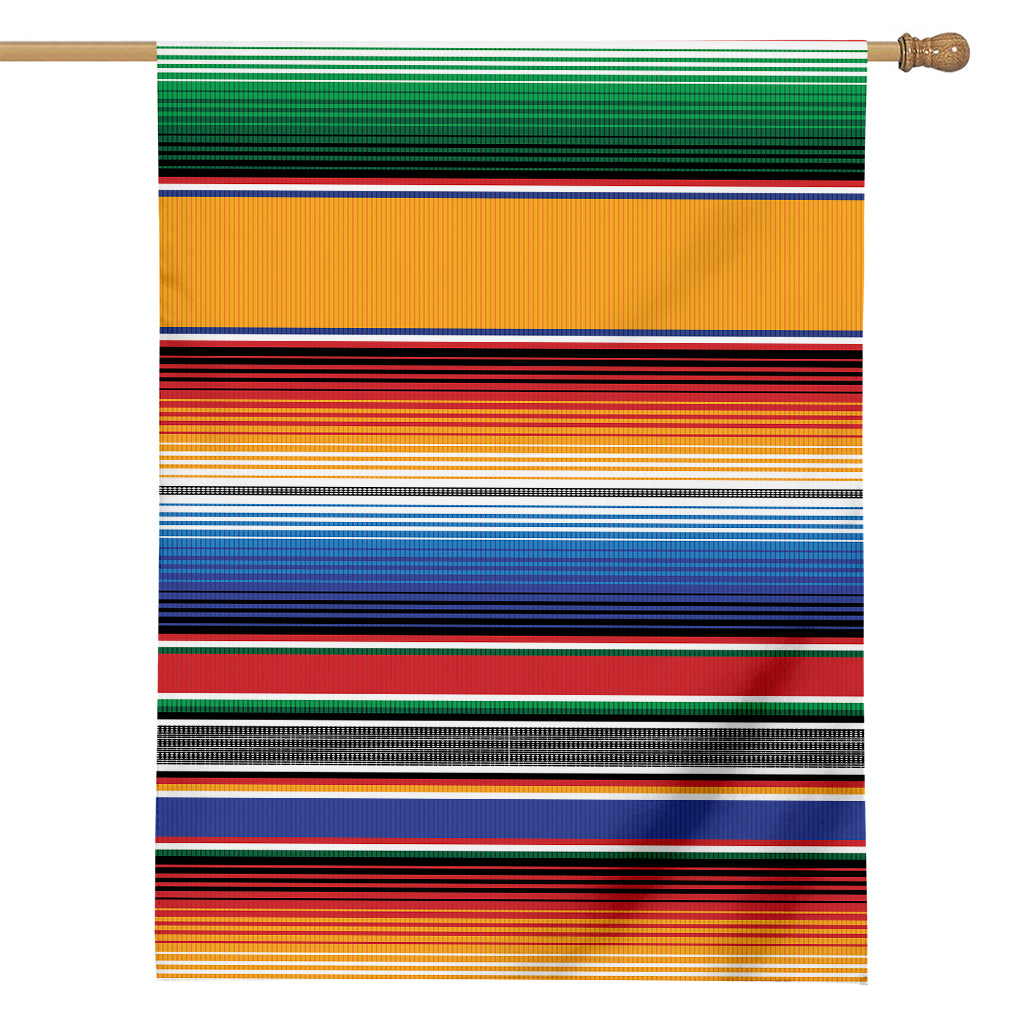 Ethnic Serape Blanket Stripe Print House Flag