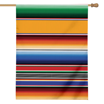 Ethnic Serape Blanket Stripe Print House Flag