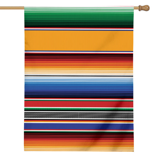 Ethnic Serape Blanket Stripe Print House Flag