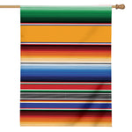 Ethnic Serape Blanket Stripe Print House Flag
