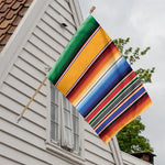 Ethnic Serape Blanket Stripe Print House Flag