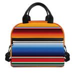 Ethnic Serape Blanket Stripe Print Insulated Lunch Bag