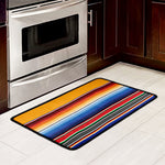 Ethnic Serape Blanket Stripe Print Kitchen Mat