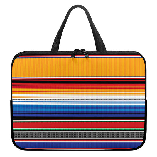 Ethnic Serape Blanket Stripe Print Laptop Sleeve With Handle
