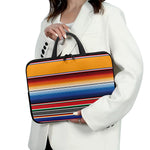 Ethnic Serape Blanket Stripe Print Laptop Sleeve With Handle