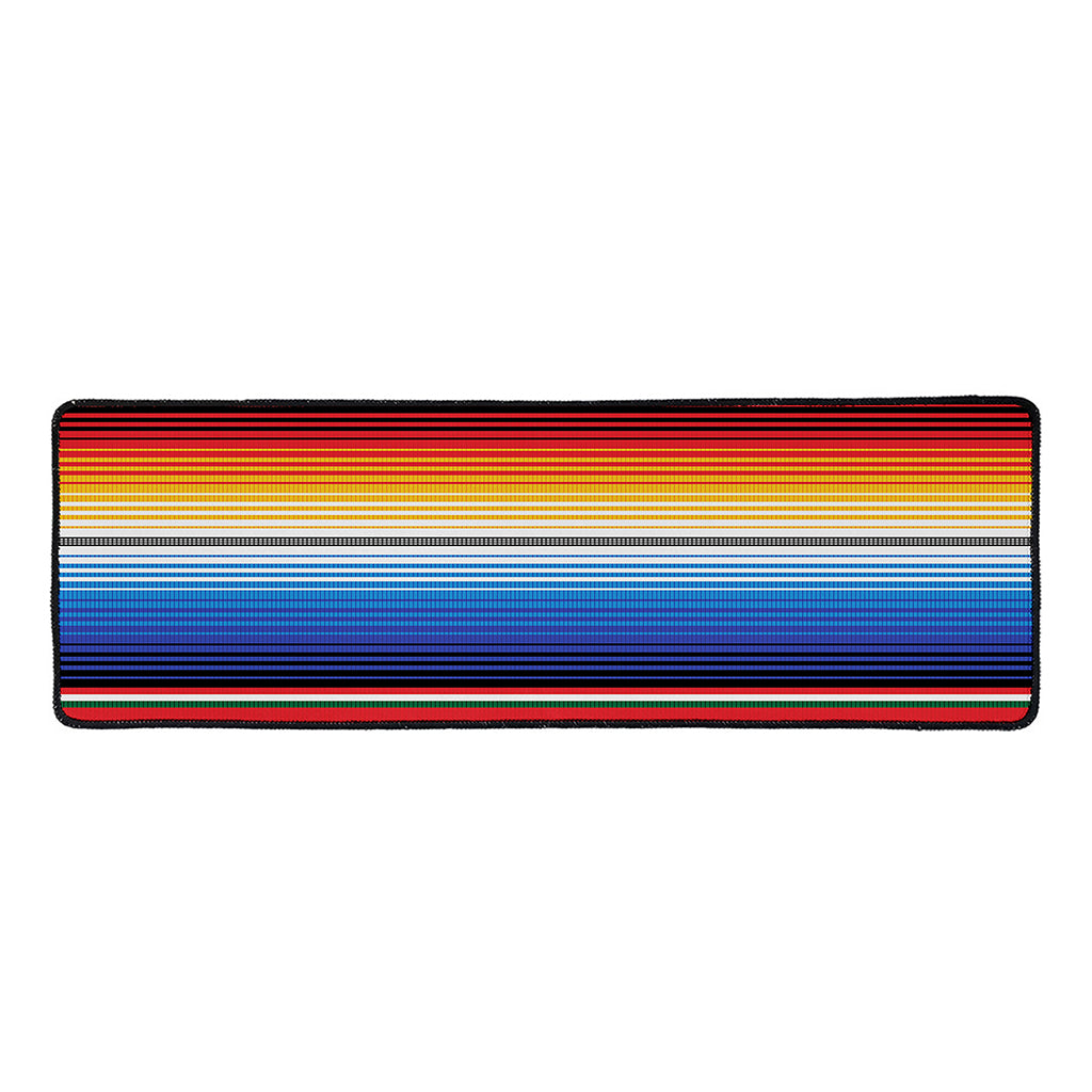 Ethnic Serape Blanket Stripe Print Long Kitchen Mat