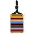 Ethnic Serape Blanket Stripe Print Luggage Tag