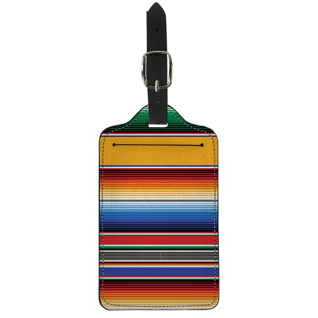 Ethnic Serape Blanket Stripe Print Luggage Tag