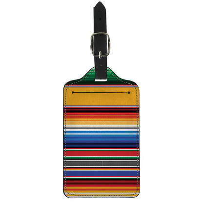 Ethnic Serape Blanket Stripe Print Luggage Tag