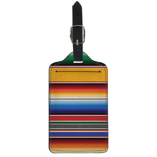 Ethnic Serape Blanket Stripe Print Luggage Tag