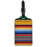 Ethnic Serape Blanket Stripe Print Luggage Tag