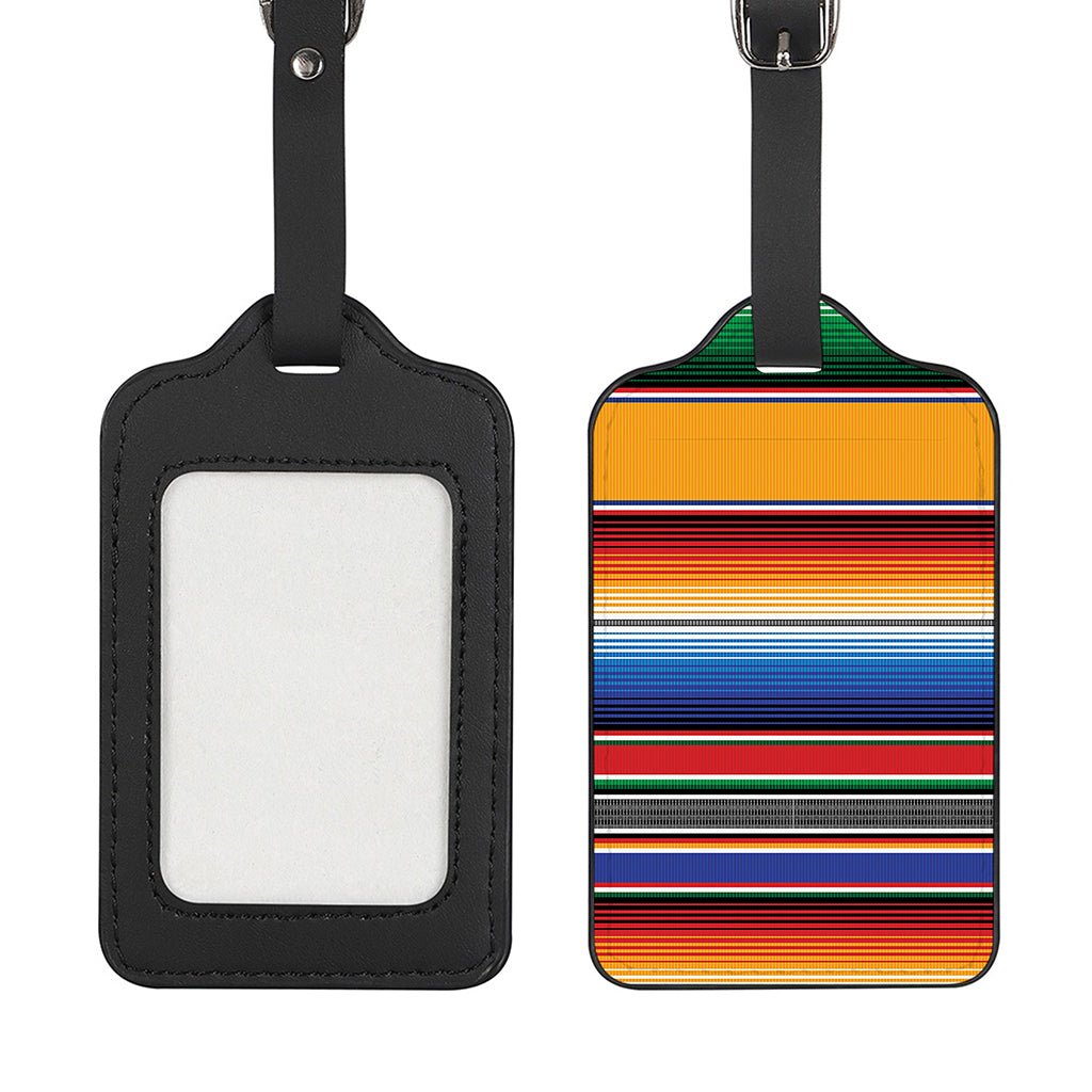 Ethnic Serape Blanket Stripe Print Luggage Tag