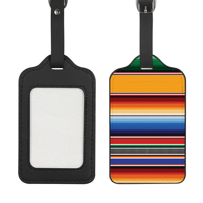 Ethnic Serape Blanket Stripe Print Luggage Tag