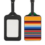 Ethnic Serape Blanket Stripe Print Luggage Tag