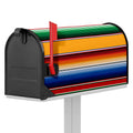 Ethnic Serape Blanket Stripe Print Mailbox Cover