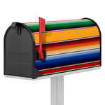Ethnic Serape Blanket Stripe Print Mailbox Cover