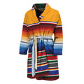 Ethnic Serape Blanket Stripe Print Men's Bathrobe
