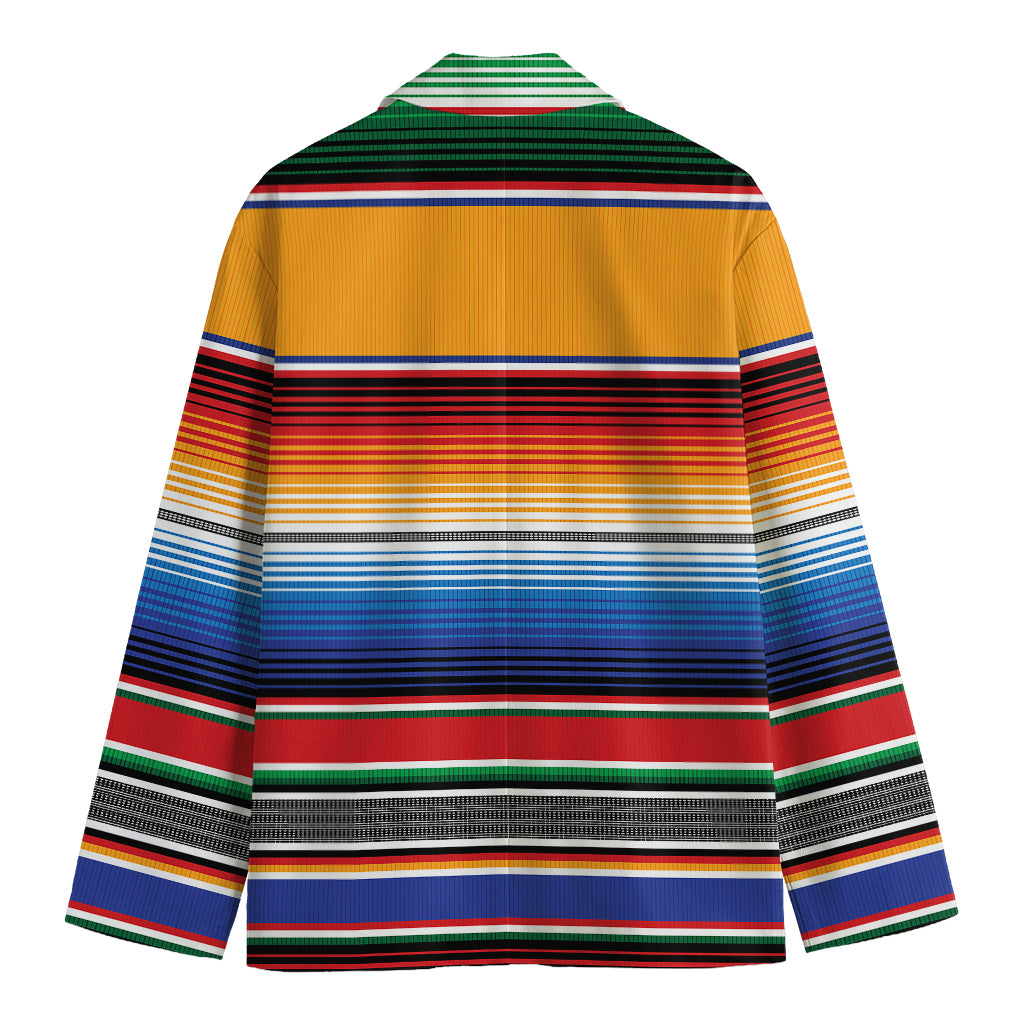 Ethnic Serape Blanket Stripe Print Men's Blazer