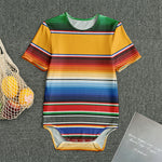 Ethnic Serape Blanket Stripe Print Men's Bodysuit
