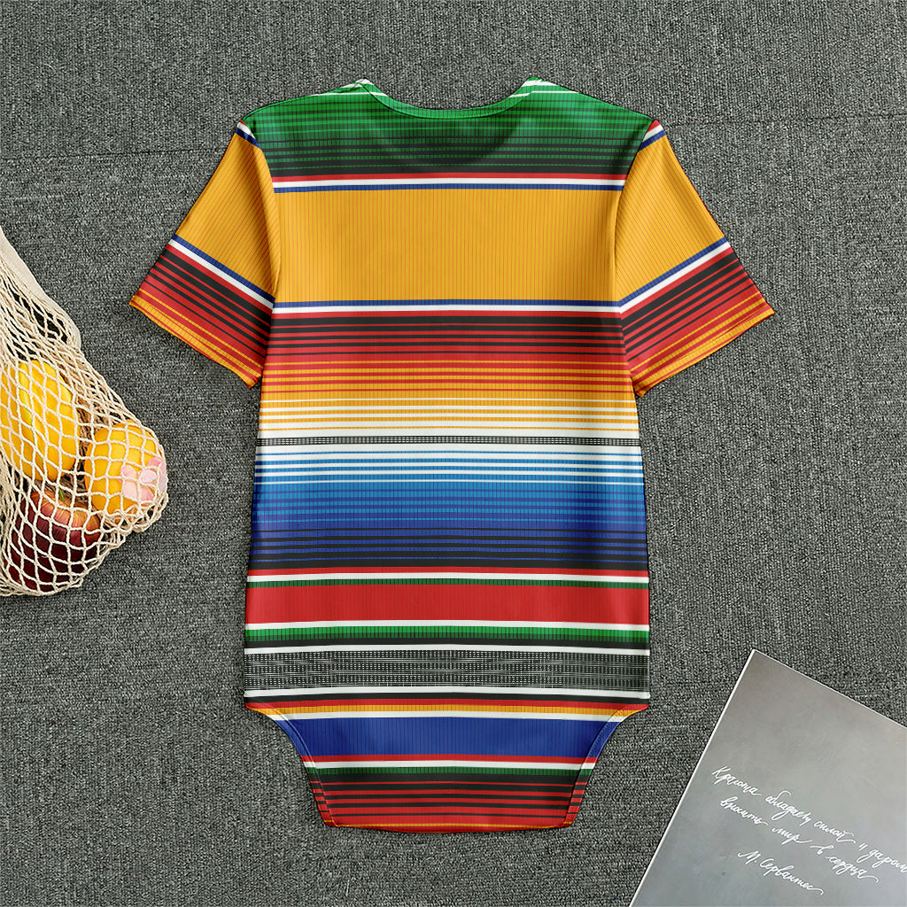 Ethnic Serape Blanket Stripe Print Men's Bodysuit