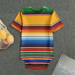 Ethnic Serape Blanket Stripe Print Men's Bodysuit