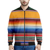 Ethnic Serape Blanket Stripe Print Men's Bomber Jacket