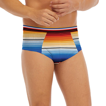 Ethnic Serape Blanket Stripe Print Men's Briefs