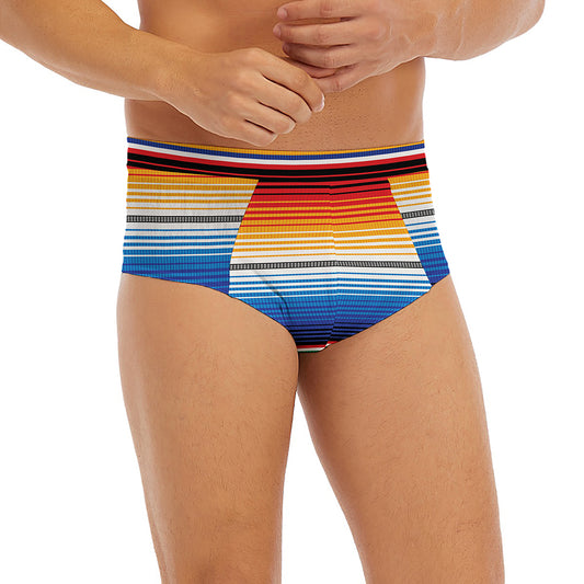 Ethnic Serape Blanket Stripe Print Men's Briefs