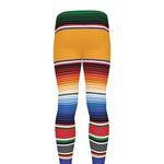 Ethnic Serape Blanket Stripe Print Men's leggings