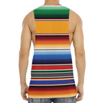 Ethnic Serape Blanket Stripe Print Men's Muscle Tank Top