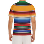 Ethnic Serape Blanket Stripe Print Men's Short Sleeve Rash Guard