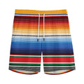 Ethnic Serape Blanket Stripe Print Men's Athletic Shorts