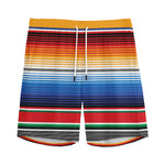 Ethnic Serape Blanket Stripe Print Men's Sports Shorts