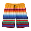 Ethnic Serape Blanket Stripe Print Men's Swim Trunks