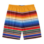 Ethnic Serape Blanket Stripe Print Men's Swim Trunks