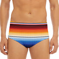Ethnic Serape Blanket Stripe Print Men's Triangle Swim Briefs