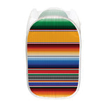 Ethnic Serape Blanket Stripe Print Mesh Laundry Hamper