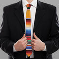 Ethnic Serape Blanket Stripe Print Necktie