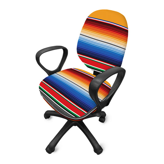 Ethnic Serape Blanket Stripe Print Office Chair Cover