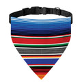 Ethnic Serape Blanket Stripe Print Over The Collar Dog Bandana