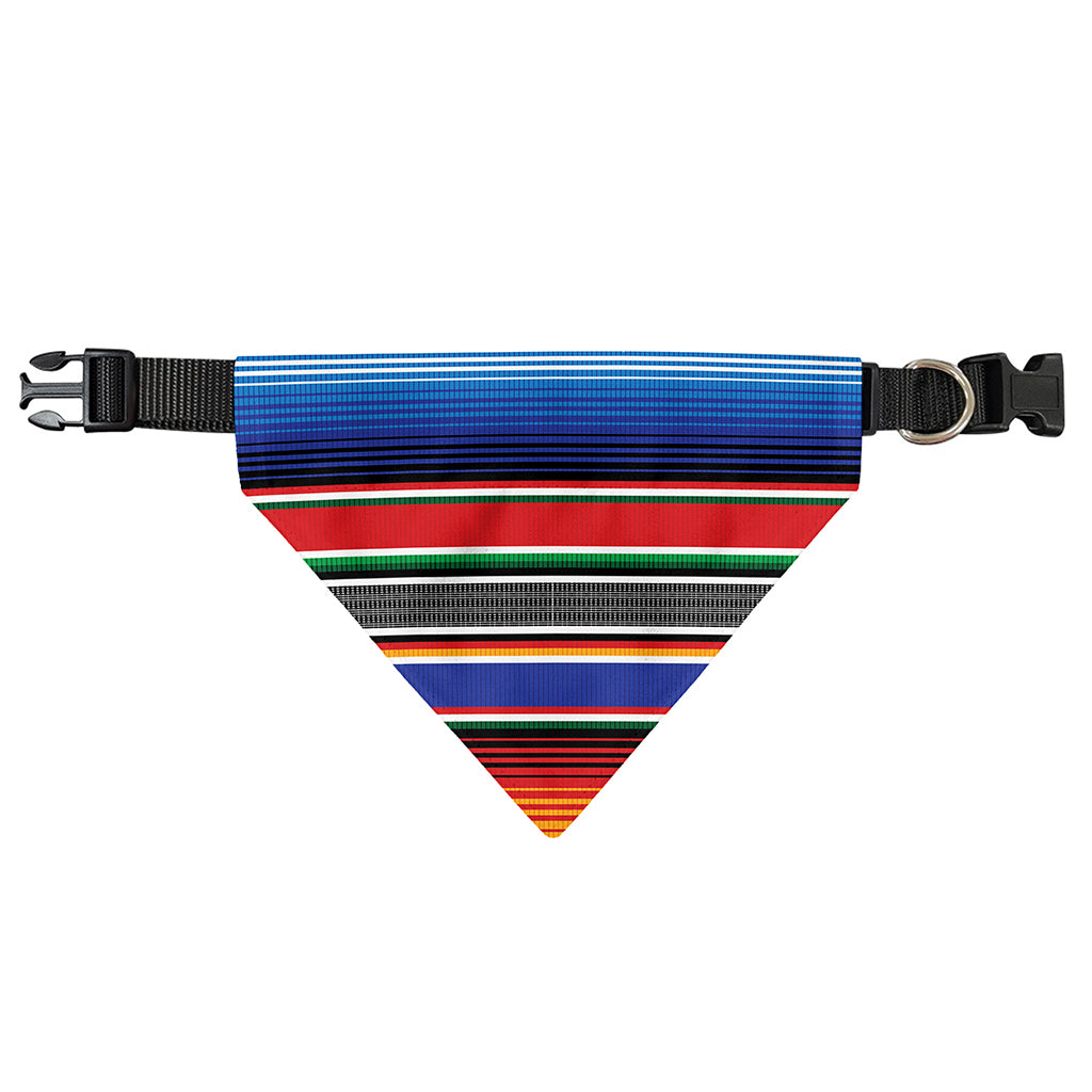 Ethnic Serape Blanket Stripe Print Over The Collar Dog Bandana