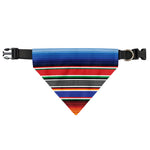 Ethnic Serape Blanket Stripe Print Over The Collar Dog Bandana