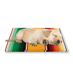 Ethnic Serape Blanket Stripe Print Pet Cooling Mat Cover