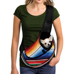 Ethnic Serape Blanket Stripe Print Pet Sling Carrier