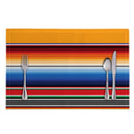 Ethnic Serape Blanket Stripe Print Placemat