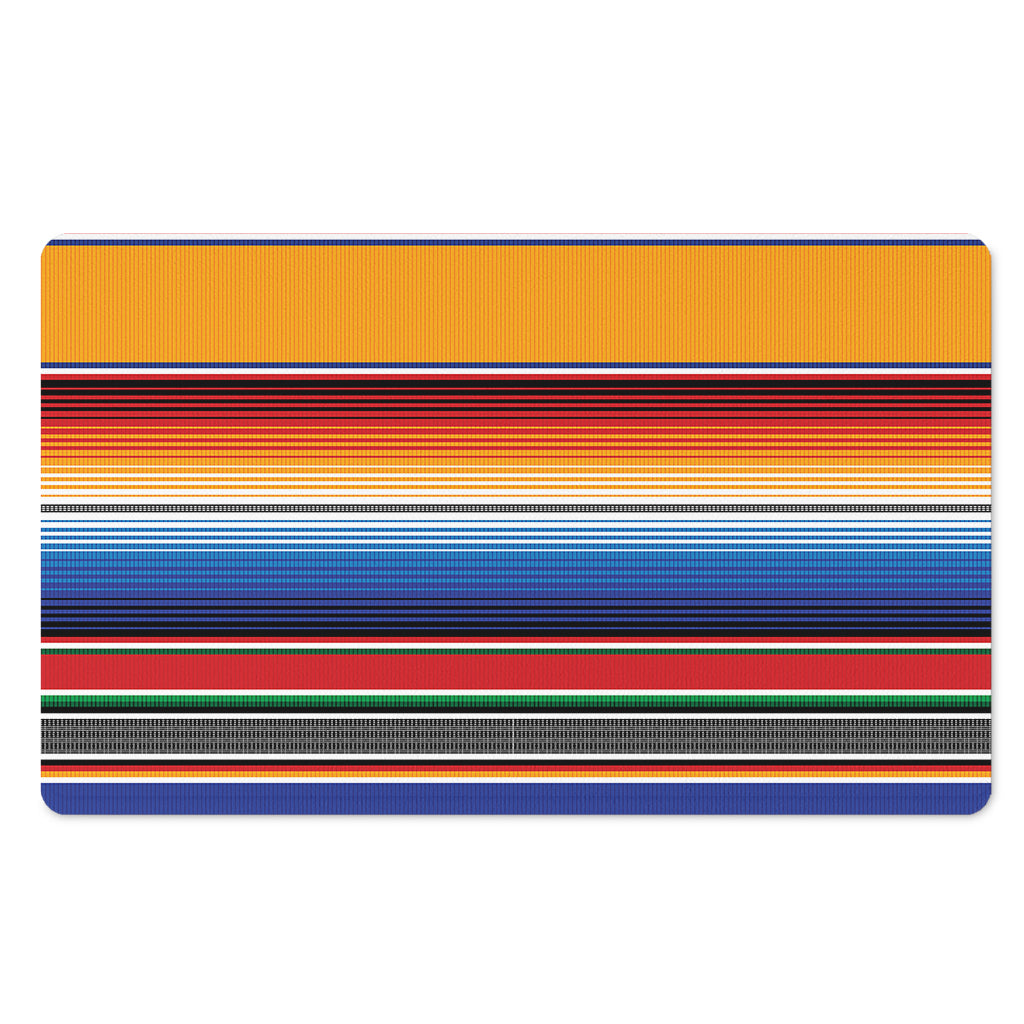 Ethnic Serape Blanket Stripe Print Polyester Doormat