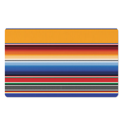 Ethnic Serape Blanket Stripe Print Polyester Doormat
